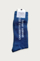 Chaussettes « Des grands jours » pailletées — Bleu nuit pailleté 40/45 — Félicie Aussi | Appart 17 Bruxelles