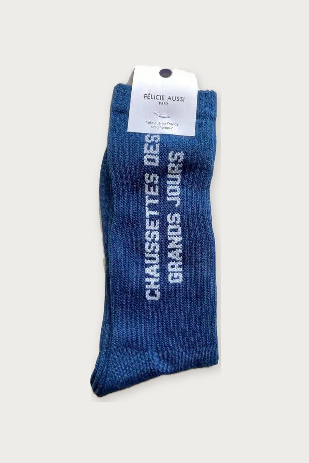 Chaussettes « Des grands jours » pailletées — Bleu nuit pailleté 40/45 — Félicie Aussi | Appart 17 Bruxelles