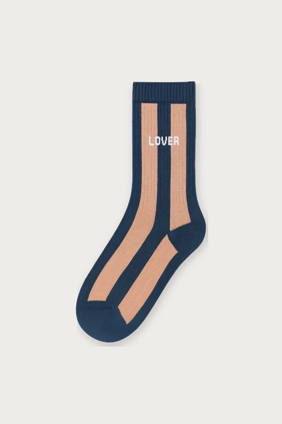Chaussettes lover 36/40 bi-gout marine rose — Félicie Aussi | Appart 17 Bruxelles