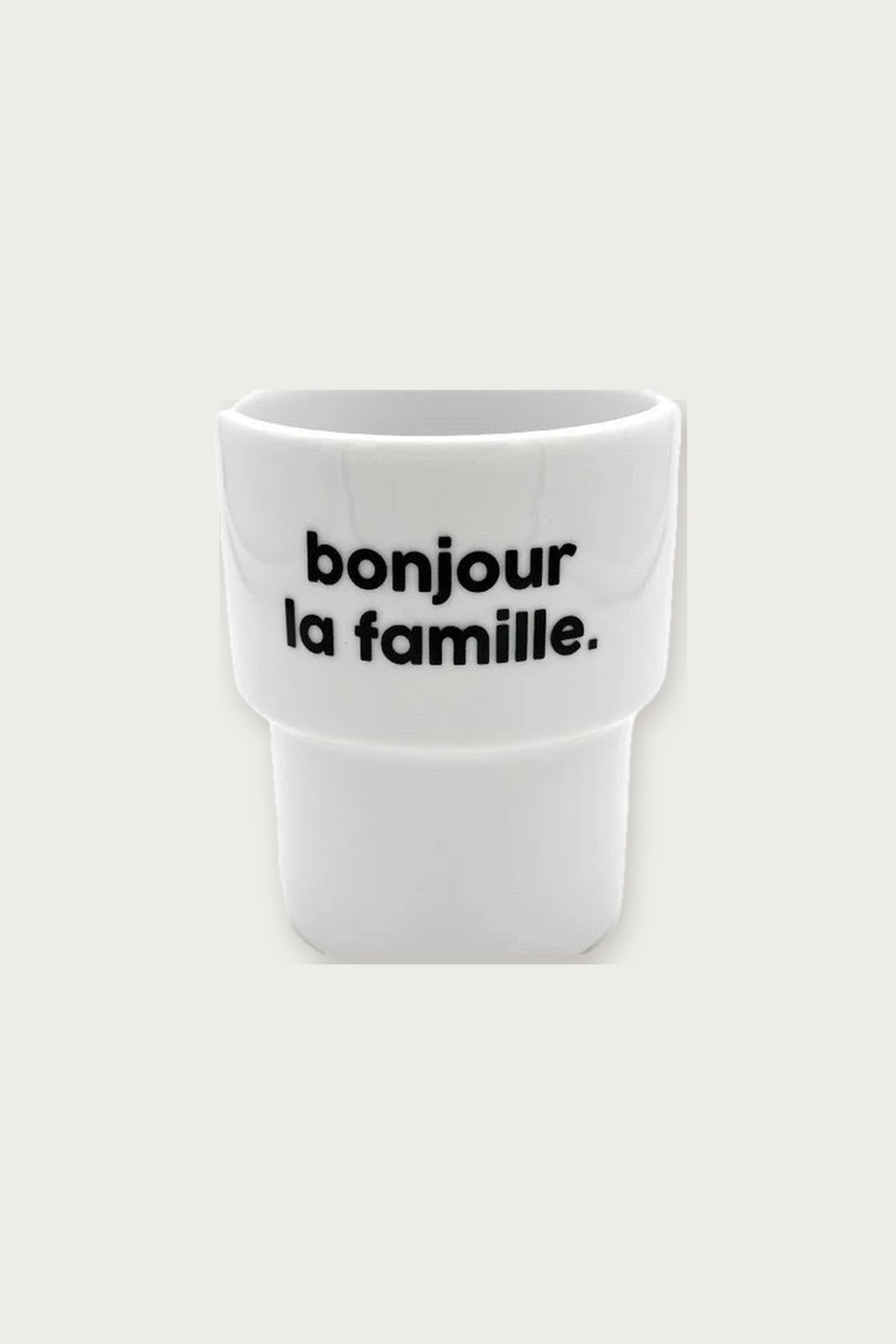Gobelet « Bonjour la famille » en porcelaine — Félicie Aussi | Appart 17 Bruxelles