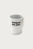 Gobelet « Bonjour ma star » en porcelaine — Félicie Aussi | Appart 17 Bruxelles