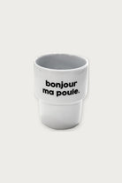 Gobelet « Bonjour ma poule » en porcelaine — Félicie Aussi | Appart 17 Bruxelles