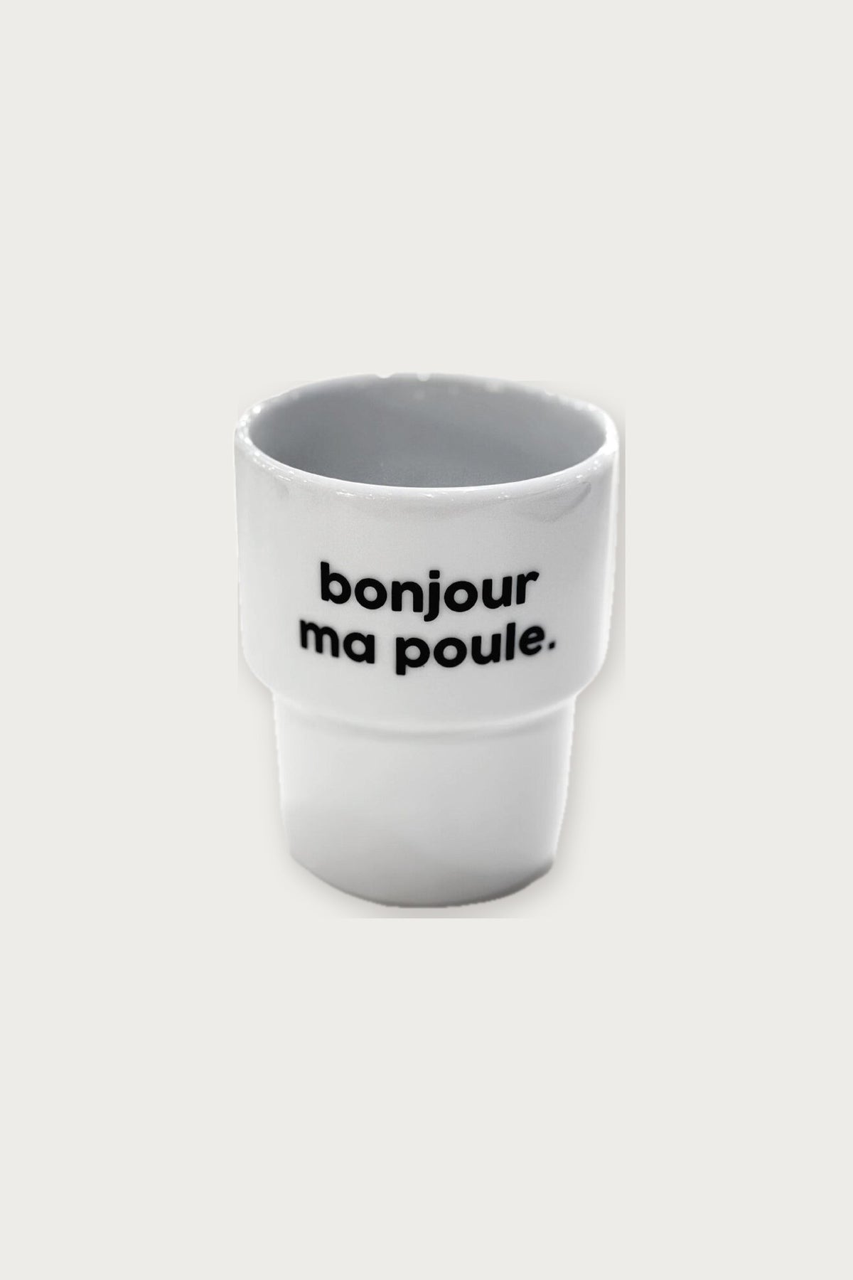 Gobelet « Bonjour ma poule » en porcelaine — Félicie Aussi | Appart 17 Bruxelles