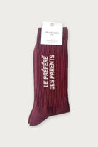 Chaussettes « La préférée des parents » pailletées — Bordeaux pailleté 36/40 — Félicie Aussi | Appart 17 Bruxelles