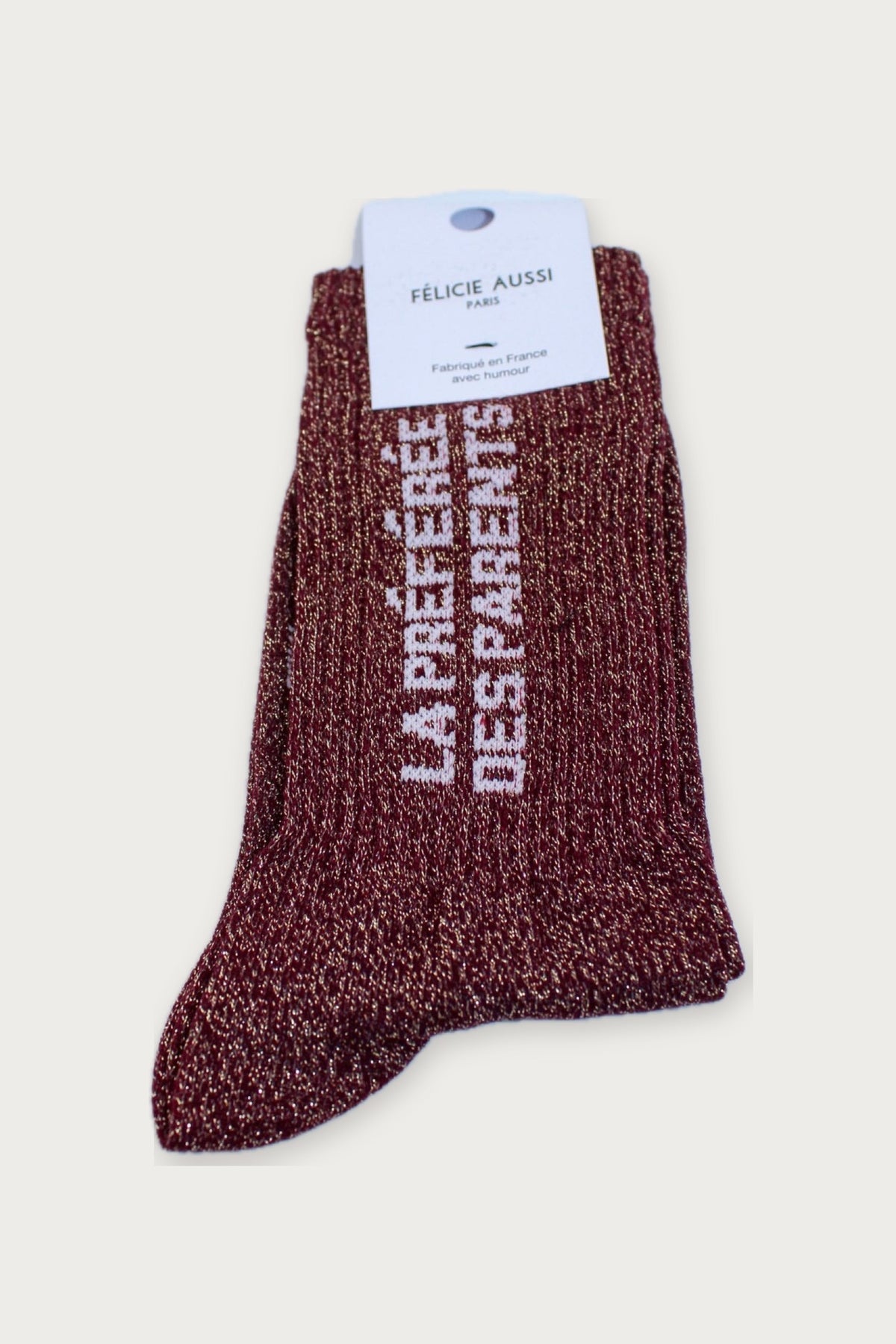 Chaussettes « La préférée des parents » — Bordeaux 36/40 — Félicie Aussi | Appart 17 Bruxelles