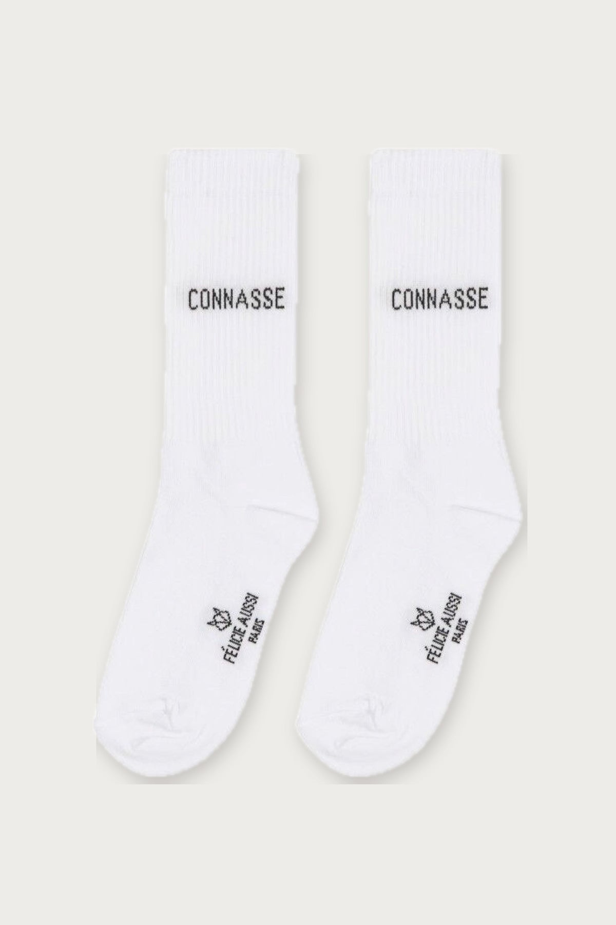 Chaussettes « Connasse » — Blanc 36/40 — Félicie Aussi | Appart 17 Bruxelles