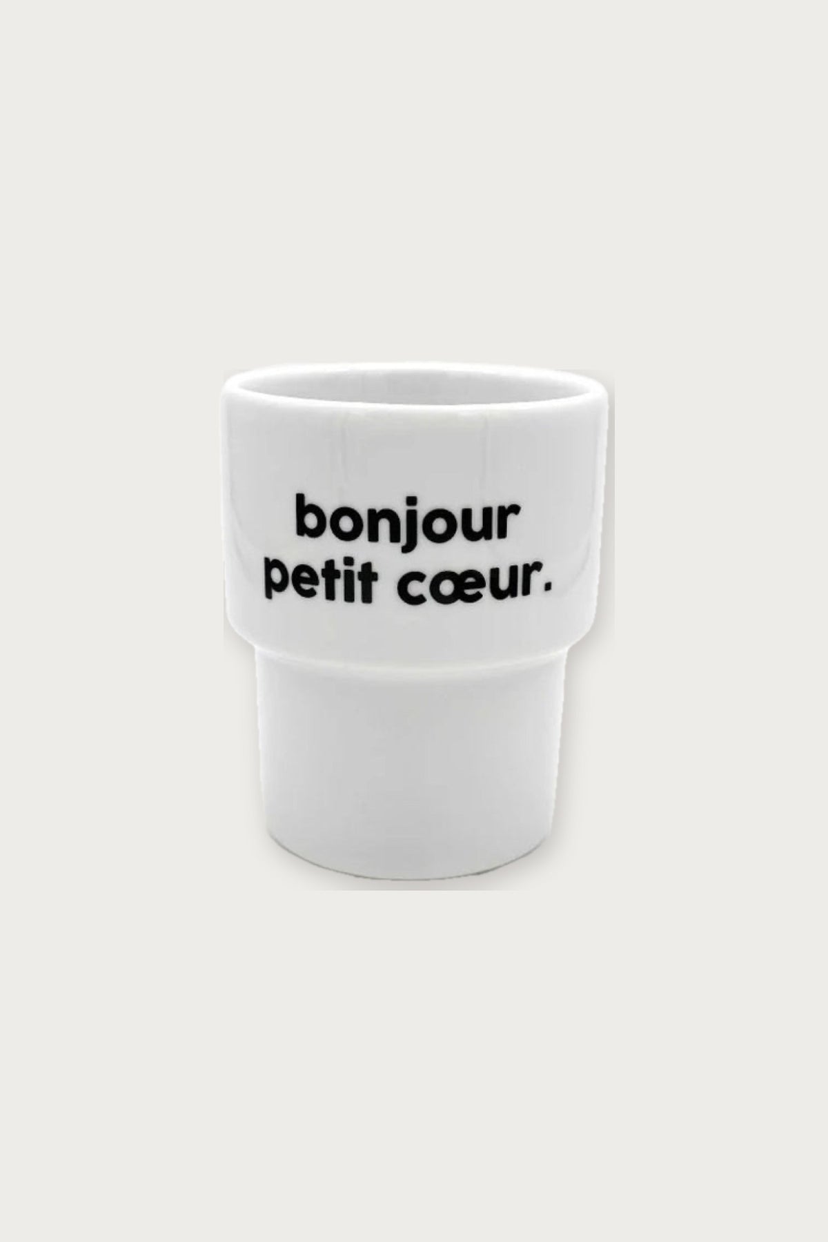 Gobelet « Bonjour petit cœur » en porcelaine — Félicie Aussi | Appart 17 Bruxelles