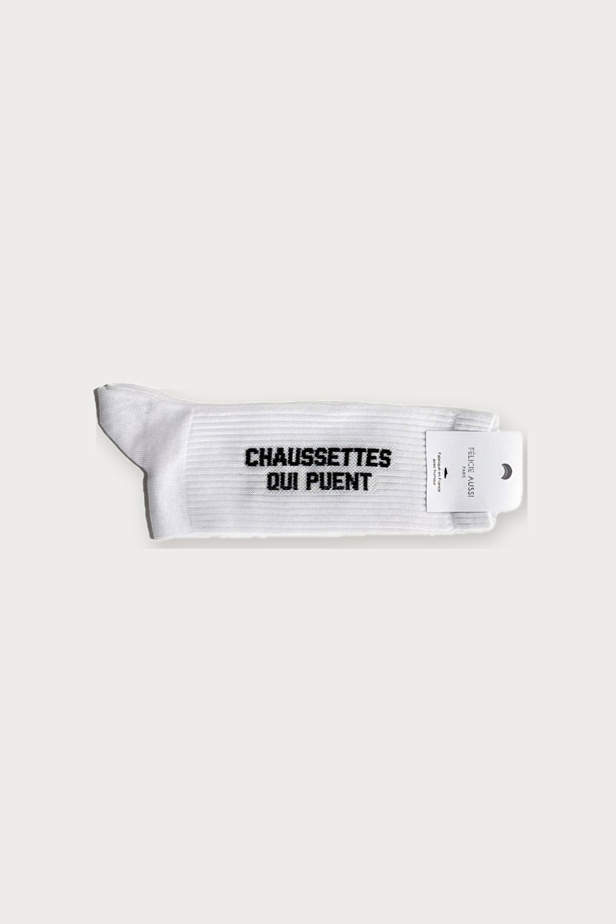 Chaussettes « Qui puent » — Blanc 40/45 — Félicie Aussi | Appart 17 Bruxelles