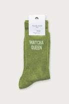 Chaussettes « Matcha Queen » pailletées — Matcha pailleté 36/40 — Félicie Aussi | Appart 17 Bruxelles