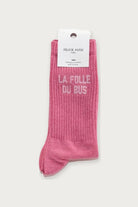 Chaussettes « La folle du bus » — Rose chiné 36/40 — Félicie Aussi | Appart 17 Bruxelles