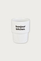 Gobelet « Bonjour Bitches » en porcelaine — Félicie Aussi | Appart 17 Bruxelles