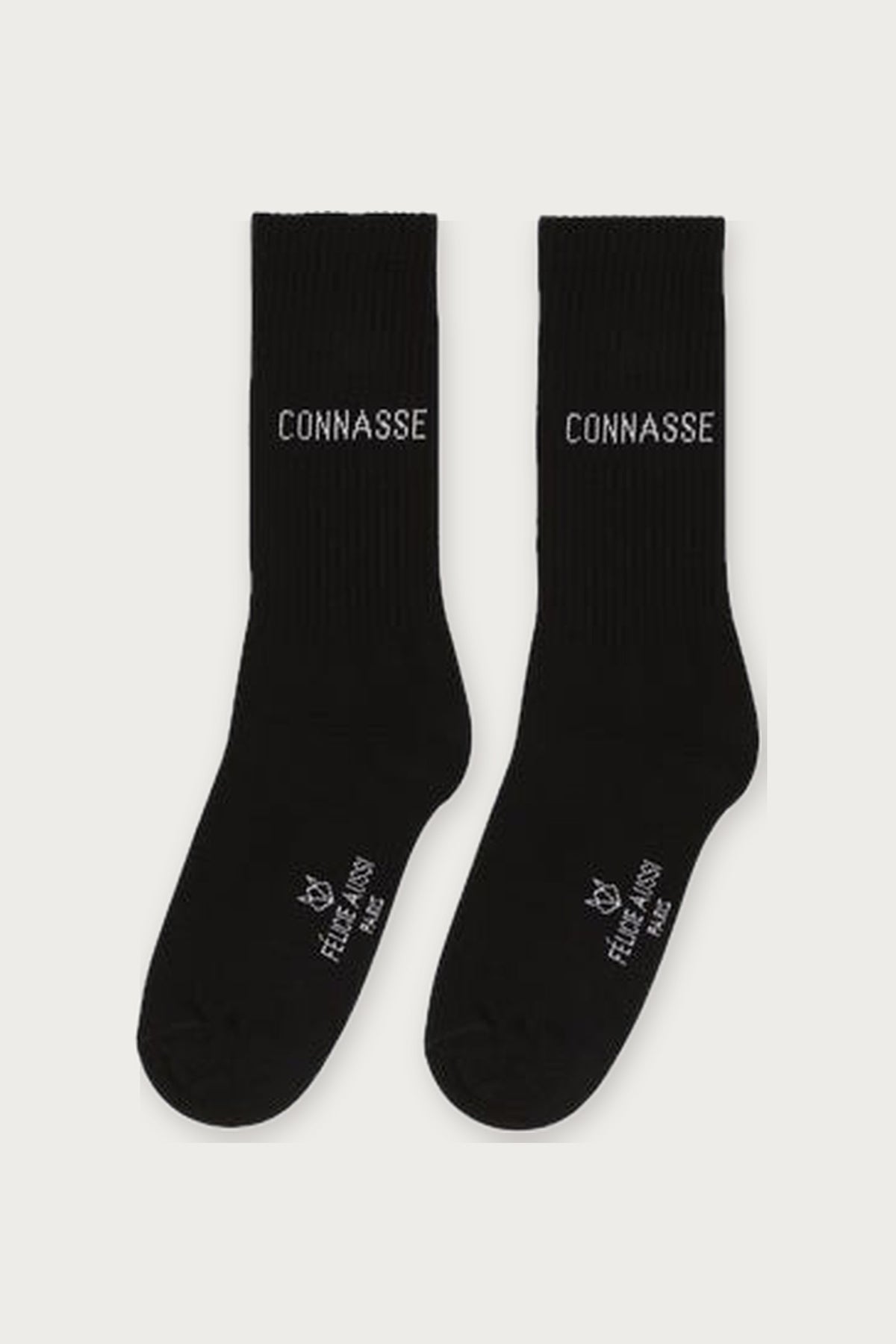 Chaussettes « Connasse » — Noir 36/40 — Félicie Aussi | Appart 17 Bruxelles