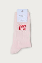 Chaussettes « Crazy Bitch » — Rose 36/40 — Félicie Aussi | Appart 17 Bruxelles