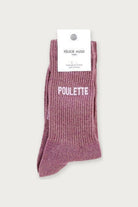 Chaussettes « Poulette » pailletées — Raisin pailleté 36/40 — Félicie Aussi | Appart 17 Bruxelles