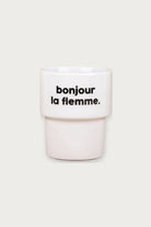Gobelet « Bonjour la flemme » en porcelaine — Félicie Aussi | Appart 17 Bruxelles
