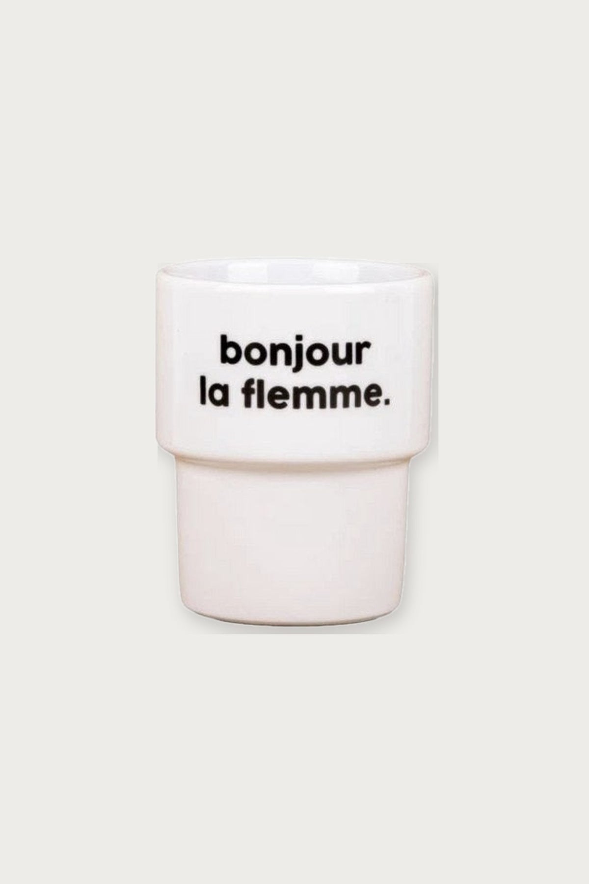Gobelet « Bonjour la flemme » en porcelaine — Félicie Aussi | Appart 17 Bruxelles