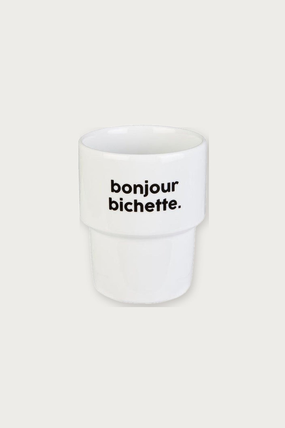 Gobelet « Bonjour bichette » en porcelaine — Félicie Aussi | Appart 17 Bruxelles