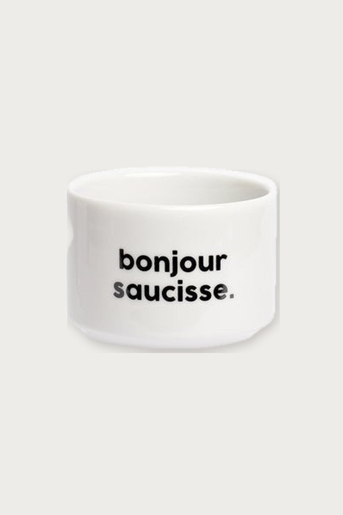 Gobelet « Bonjour saucisse » en porcelaine — Félicie Aussi | Appart 17 Bruxelles