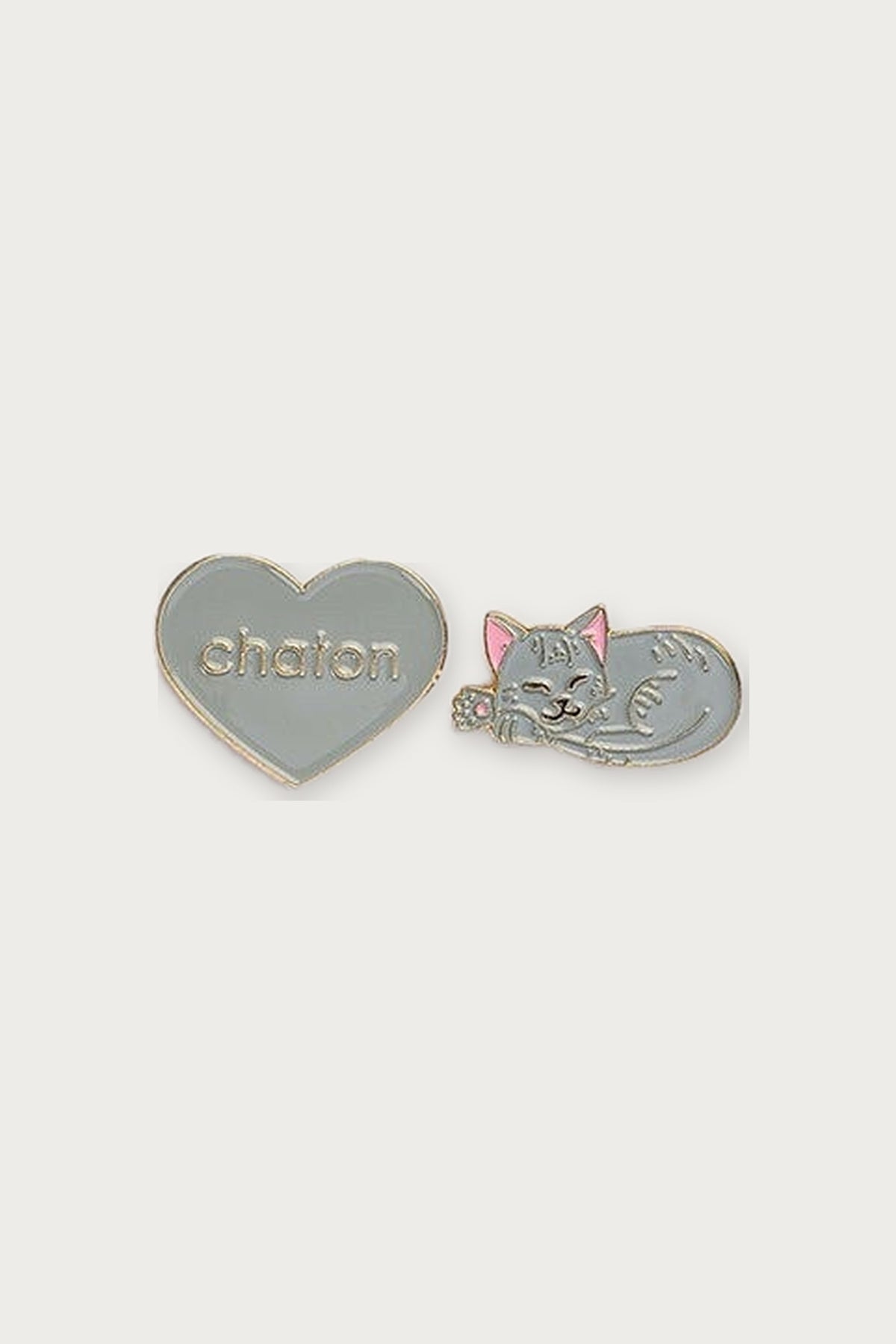 Duo de pin's « Chaton » — Gris — Félicie Aussi | Appart 17 Bruxelles