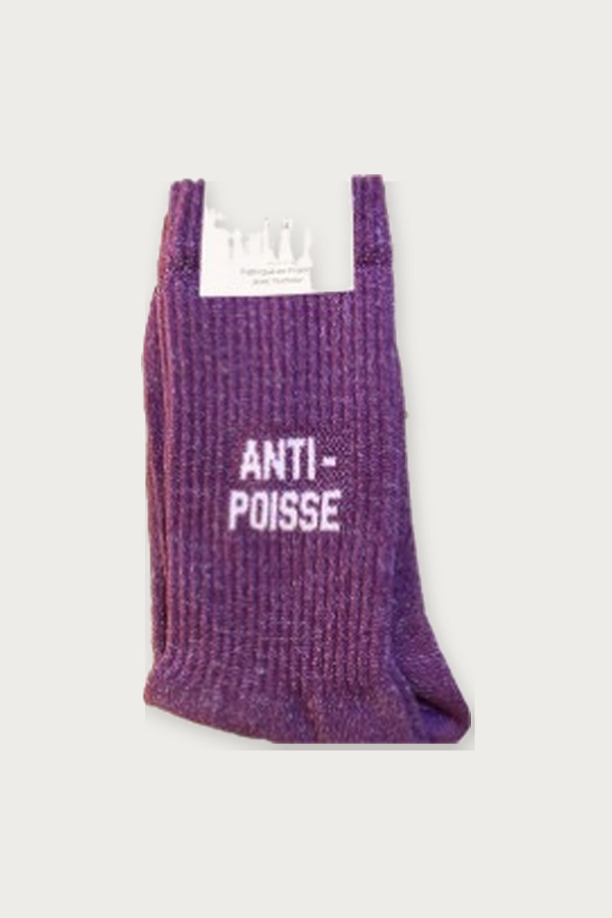Chaussettes anti-poisse paillettes violet — Félicie Aussi | Appart 17 Bruxelles