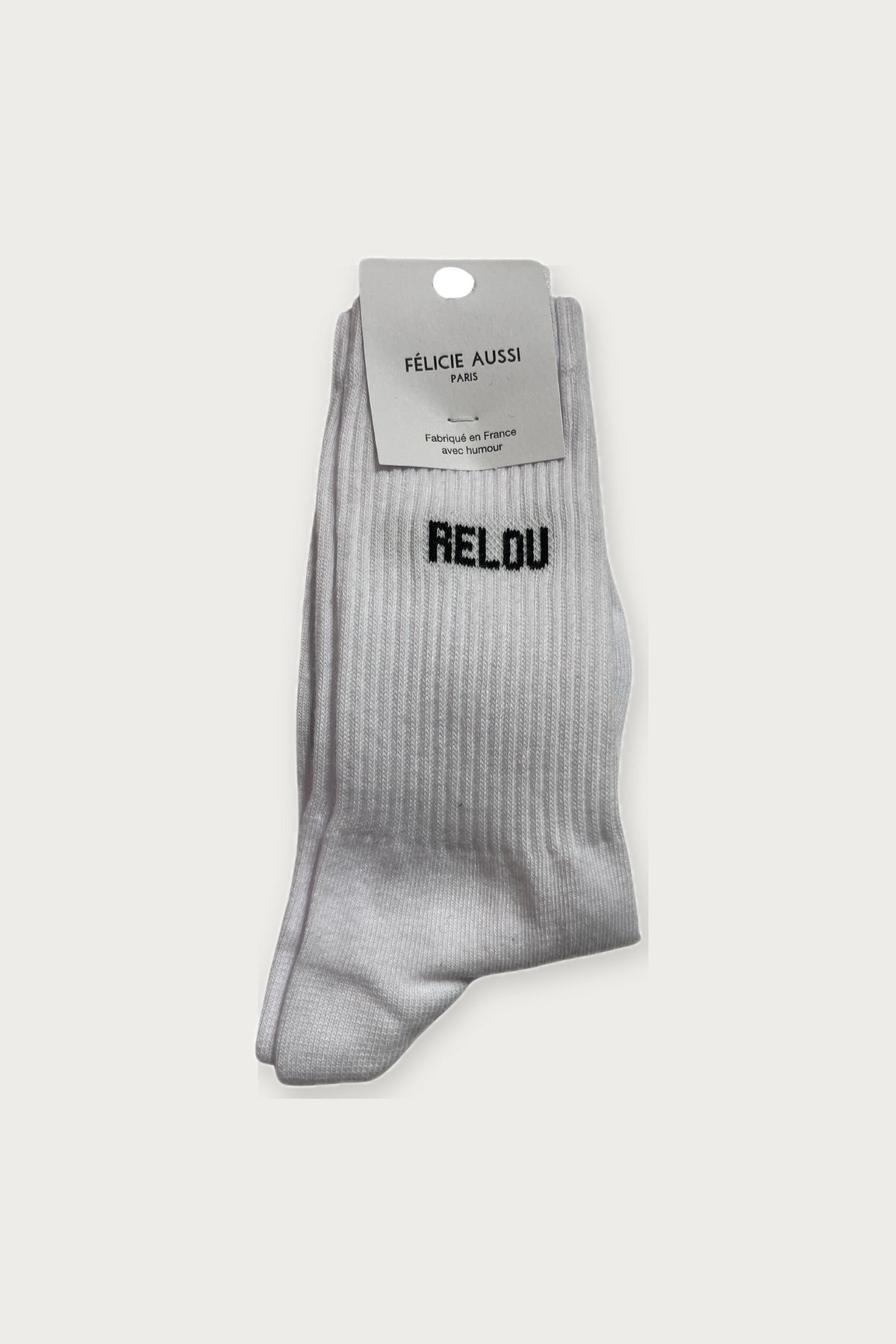 Chaussettes Relou blanches — Félicie Aussi | Appart 17 Bruxelles