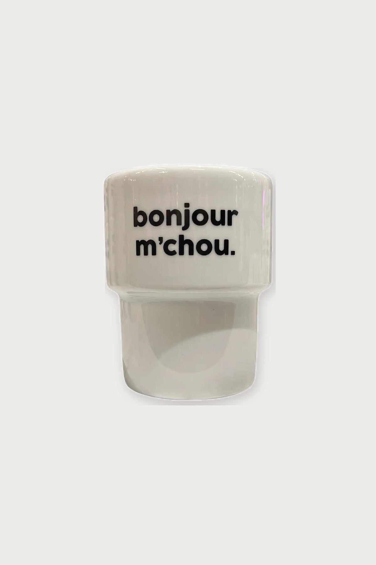 Gobelet « Bonjour m'chou » en porcelaine — Félicie Aussi | Appart 17 Bruxelles