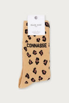 Chaussettes « Connasse » — Léopard sable 36/40 — Félicie Aussi | Appart 17 Bruxelles