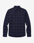 Chemise Dune en laine mérinos à carreaux, coupe regular — KnowledgeCotton Apparel — Navy — packshot 4 | Appart 17 Bruxelles