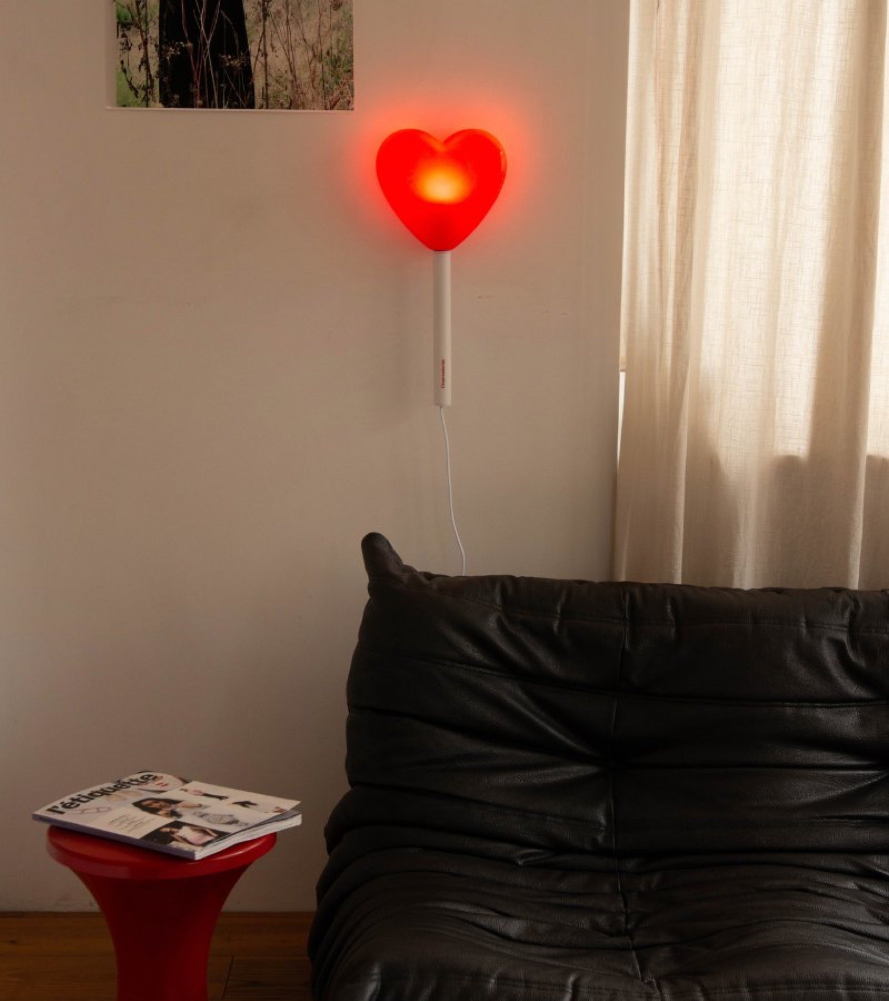 Lampe murale sucette cœur — vue 2 | Appart 17
