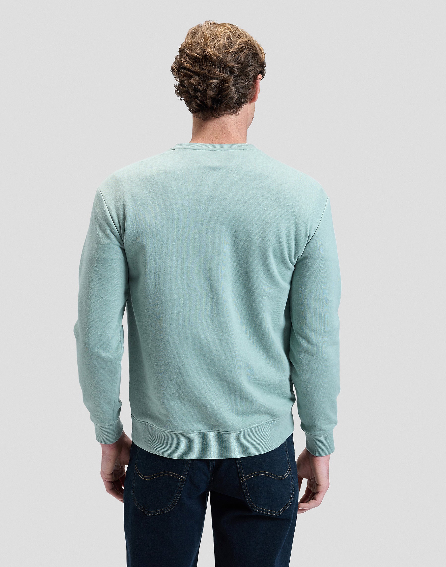 Sweatshirt Lee Patch Crew Desert Sage — Homme Appart17