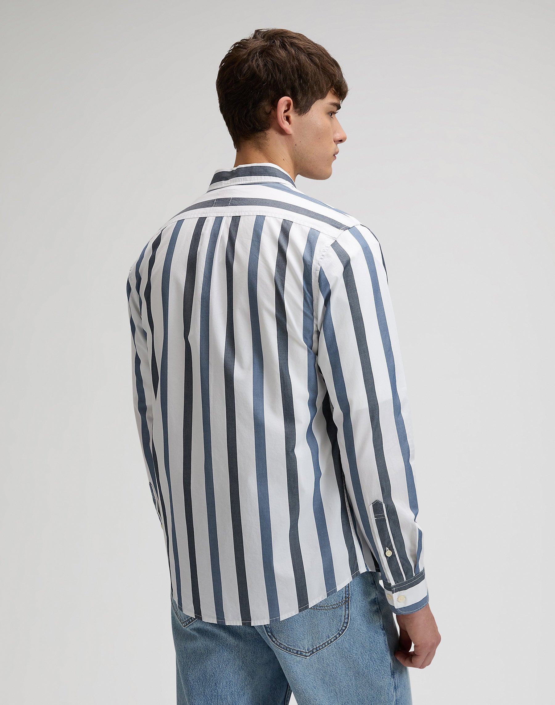 Chemise Lee Button-Down Tonal Rivet Navy — Homme Appart17