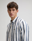 Chemise Lee Button-Down Tonal Rivet Navy — Homme Appart17
