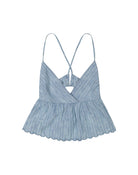 Top peplum Lee à fines bretelles Indigo Stripe — Femme Appart17
