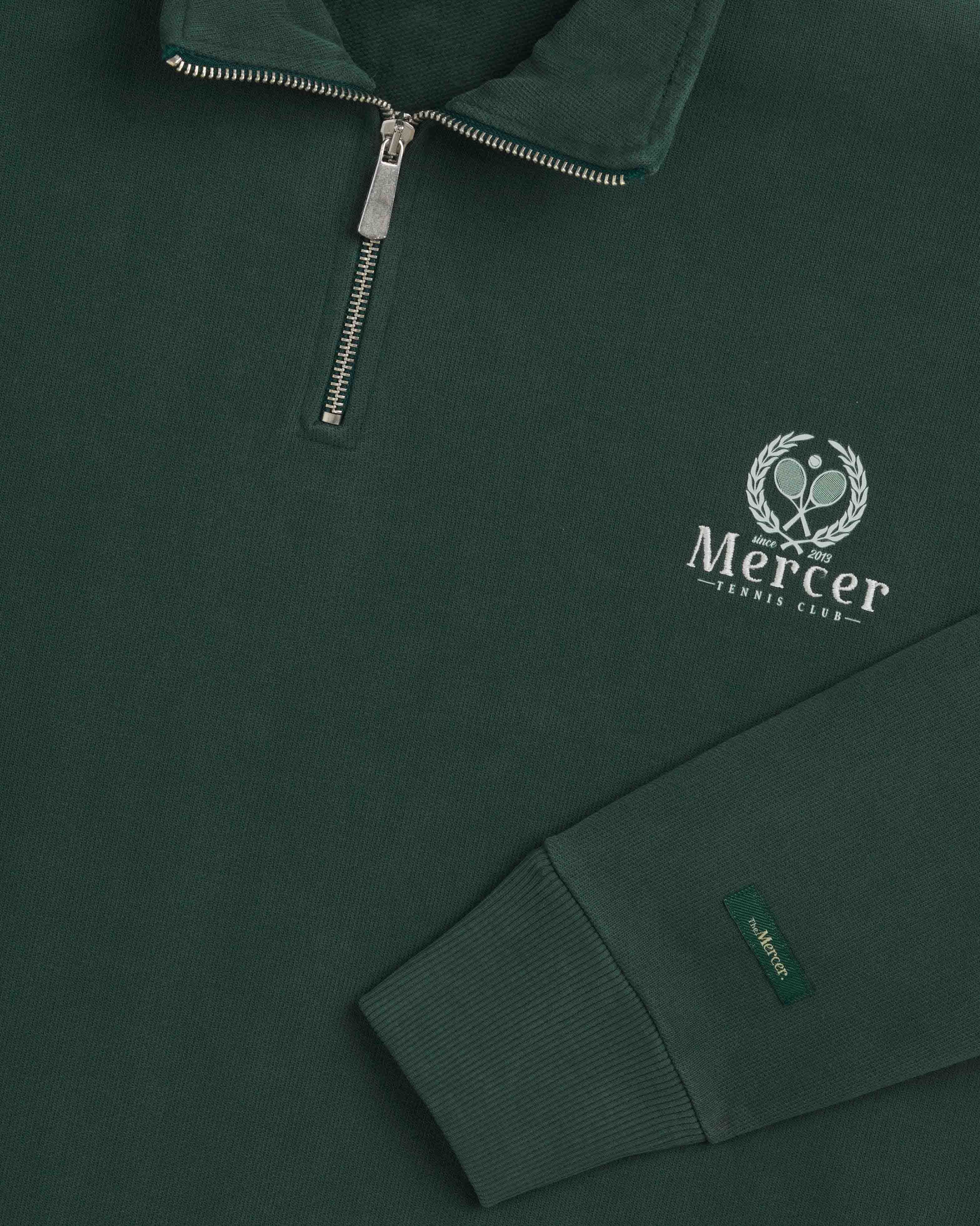 Tennis Quarter Zip Green — Mercer Amsterdam Green Appart17