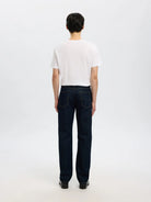 SLM196 BEN KORI Jean coupe droite — Dark Blue Denim — vue 4 — Selected Homme | Appart 17 Bruxelles