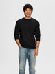 SLHEMANUEL SOFT CREW NECK SWEAT NOOS — SELECTED HOMME BLACK — vue 12 | Appart 17