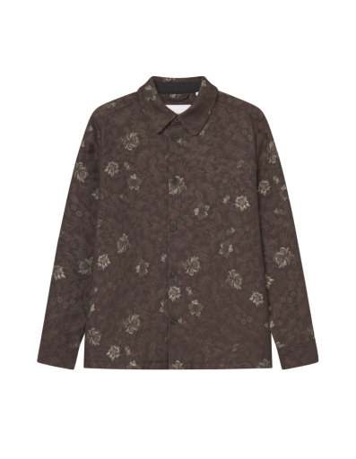 Kaleb Flower Jacquard Overshirt - MONK'S ROBE