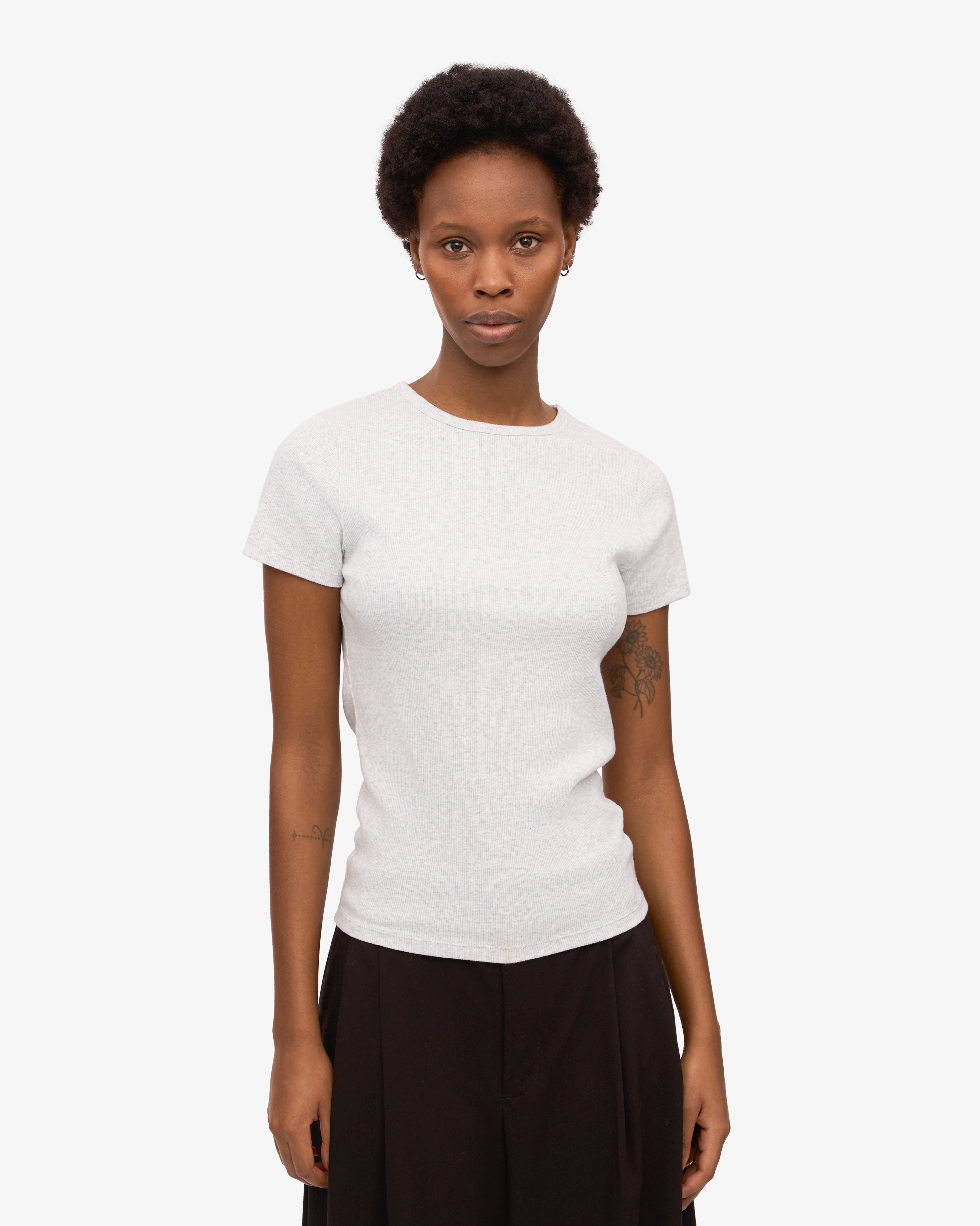 Colorful Standard Organic Rib SS T-Shirt côtelé manches courtes Snow Melange