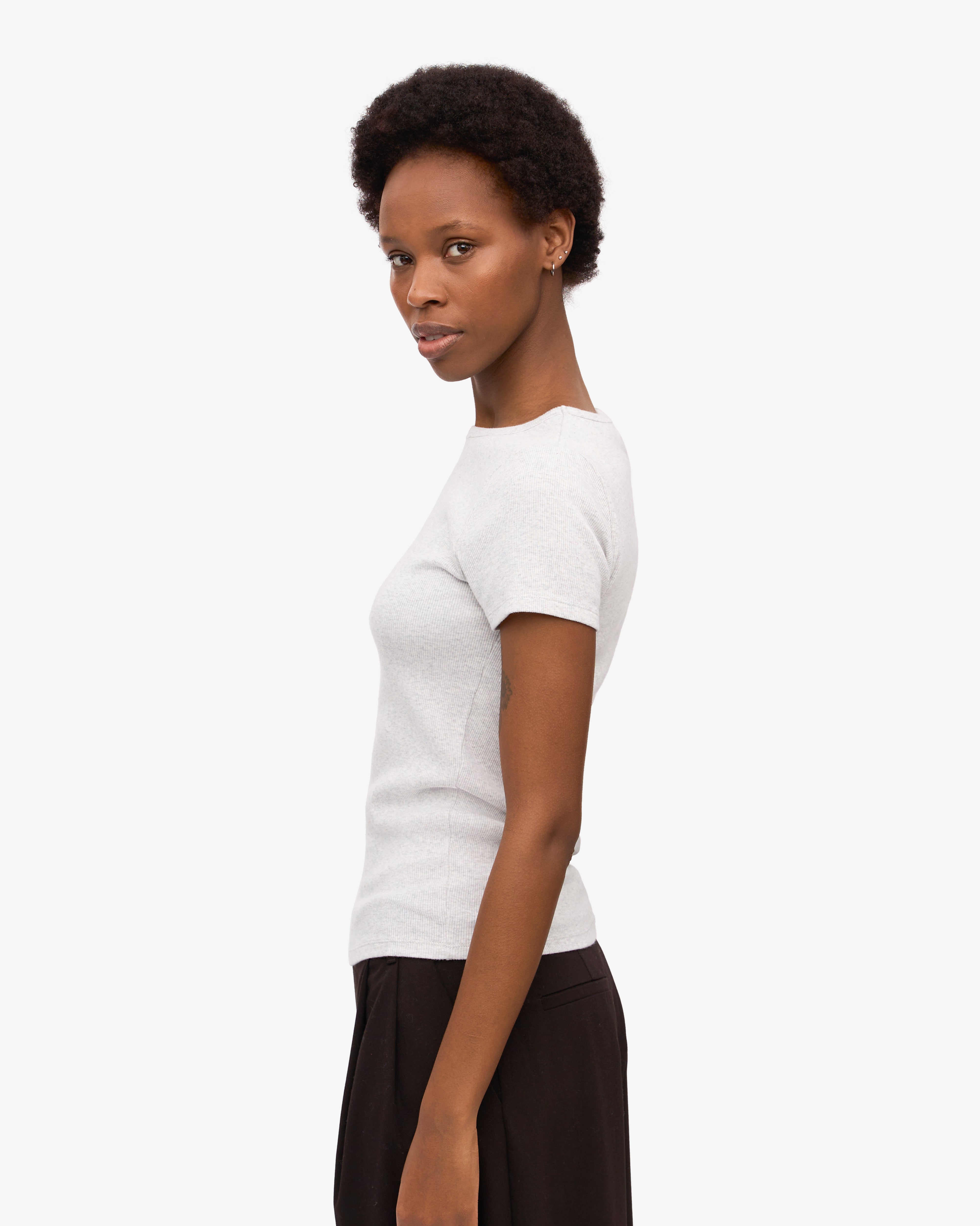Colorful Standard Organic Rib SS T-Shirt côtelé manches courtes Snow Melange