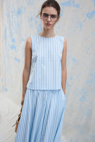 Top Sans Manches Femme Bio VILA Vivalencia Nantucket Breeze Appart17